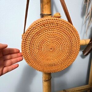 Cute Round Wicker Purse